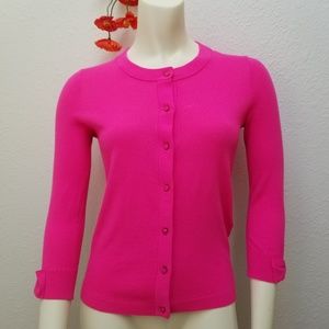 Kate Spade Somerset Bow Sleeve Pink Cardigan XS